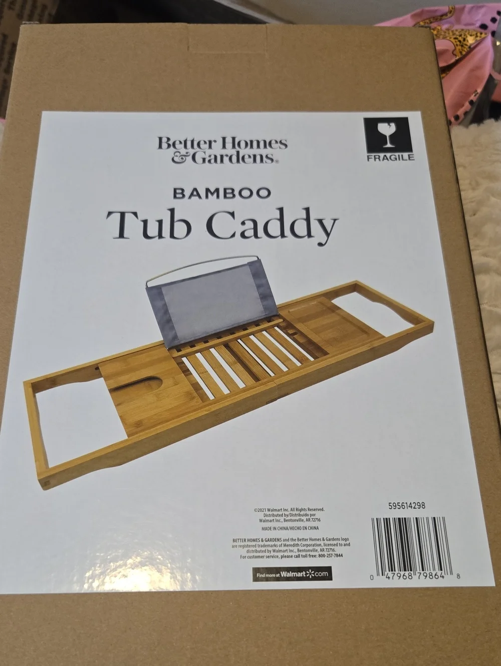 Better Homes And Gardens Bamboo Tub Caddy - Natural